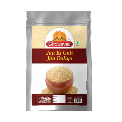 GHOTARAM Jau Barley Daliya, Broken Cracked Pearl Barley, Jau Ka Daliya Pearl Barli