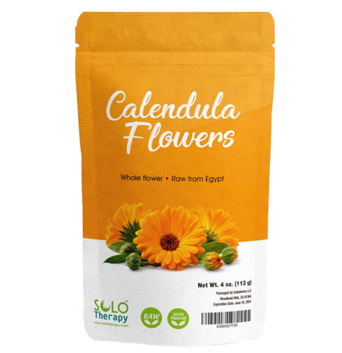 Calendula Flowers Whole, 4oz Resealable Bag, 100% Raw from Egypt, Herbal Tea
