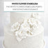 1 Count Sugar Blossom Cake Spray Gumpaste Flowers for Cake Decorating White Cherry Blossoms with Green Leaves by Chef