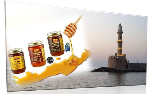 Synergasia 900g Greek Traditional Golden Thyme Honey From Crete
