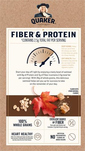 12.1 Oz Quaker Instant Oatmeal, Maple & Brown Sugar