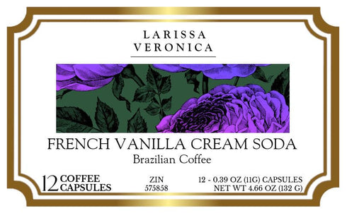 Larissa Veronica (12 575858) 3 Pack French Vanilla Cream Soda Brazilian Coffee (Single Serve K-Cup Pods) (Gourmet