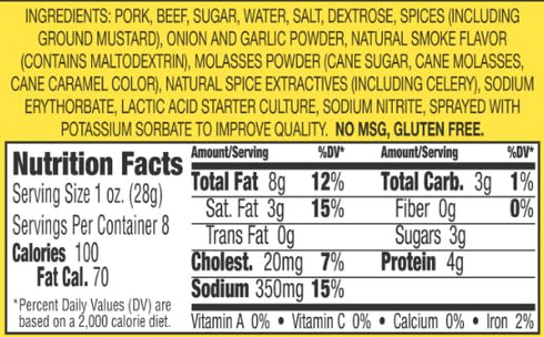 (1 Pack 8) Gardner's Wisconsin Cheese, Meat Sticks Ounce Sticks, of - Smoky BBQ Flavor, Low Carb Snack, Does Not