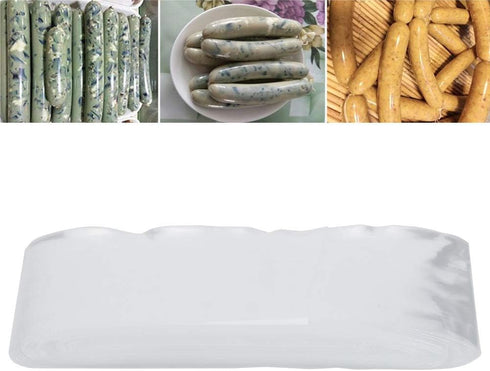 50m 50mm Topyond Plastic Sausage Casing x Food Grade Plastic Sausage Ham Hot Dog Casing, Inedible Shell for Sausage