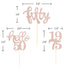 24 Pcs Rose Gold Glitter Cupcake Toppers for 50th Birthday Party Celebrations and Decorations