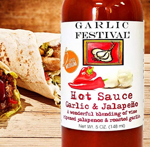 Garlic Festival Spicy Garlic & Red Jalapeno Hot Sauce
