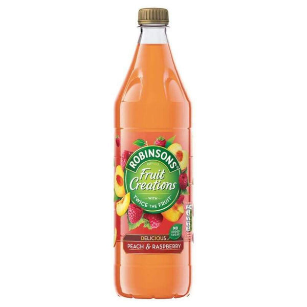 Robinsons Fruit Creations, Real Fruit Squash, Low Calorie, Delicious Peach and Raspberry 1L