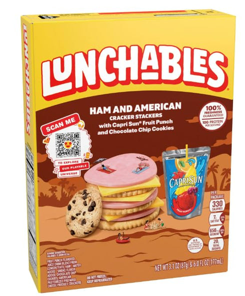 Pack, 4 Lunchables Turkey/American & Ham/American Cracker Stackers Variety pk