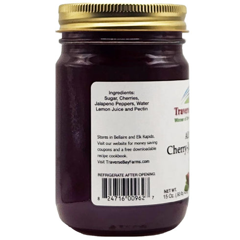 2 Traverse Bay Farms Fruit Jams and Butters (Cherry Jalapeno, Jars)