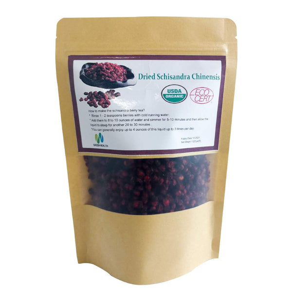 Nature Organic Schisandra Berries, Dried Loose Bulk Herbs for Tea, 4 Ounce Pack