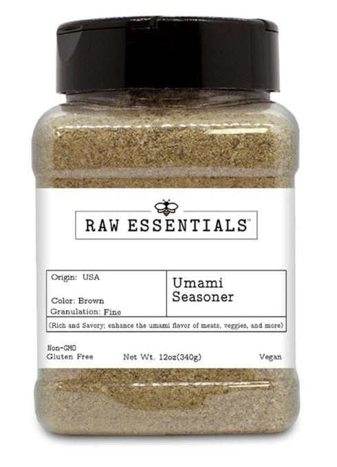 Raw Essentials Umami Seasoner Powder with Porcini Mushrooms and Garlic, Savory Spice