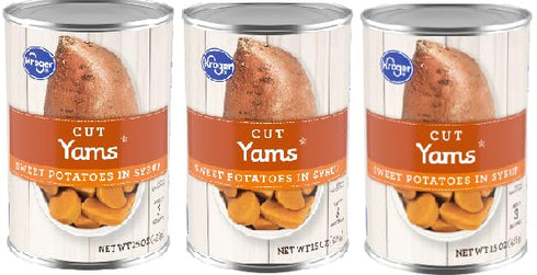 Generic Cut Sweet Potato Yams in Syrup (3 Cans, 15 oz. each)
