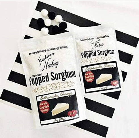 Nature Nate's Extremely Cheezy Popped Sorghum, 5 oz, Gluten Free Snacks, Made In USA