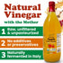 1 (Pack 4) Food To Live Organic Apple Cider Vinegar, L Raw Italian Natural Vinegar with the Mother, Unfiltered