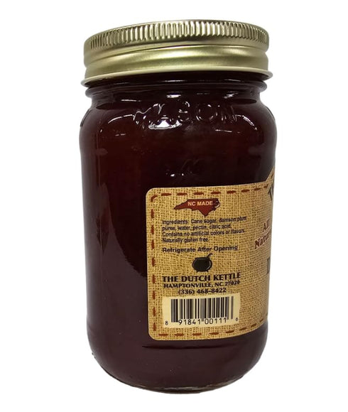 Dogwood Boutique DB 2/19 Oz. The Dutch Kettle Amish Homemade Style Damson Plum Jam With Fabric Toppers Jars