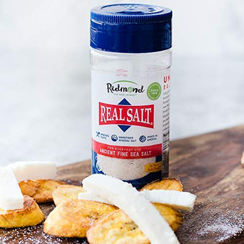 Redmond Real Sea Salt - Natural Unrefined Fine, 10 Ounce Shaker (2 Pack)