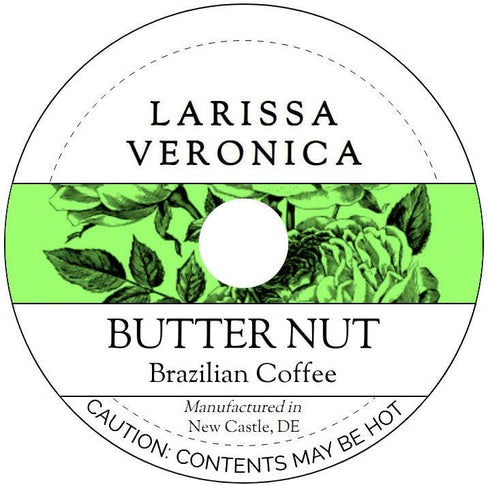 Larissa Veronica Butter Nut Brazilian Coffee (Single Serve K-Cup Pods) (Gourmet, Naturally Flavored, Whole