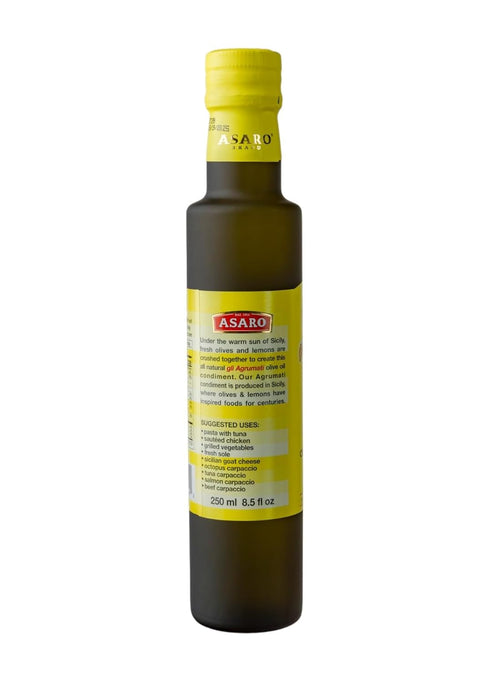 8.45 oz (250 ML) Partanna Extra Virgin Olive Oil pressed with Sicilian Lemon - Premium Flavored Extra Virgin Olive Oil