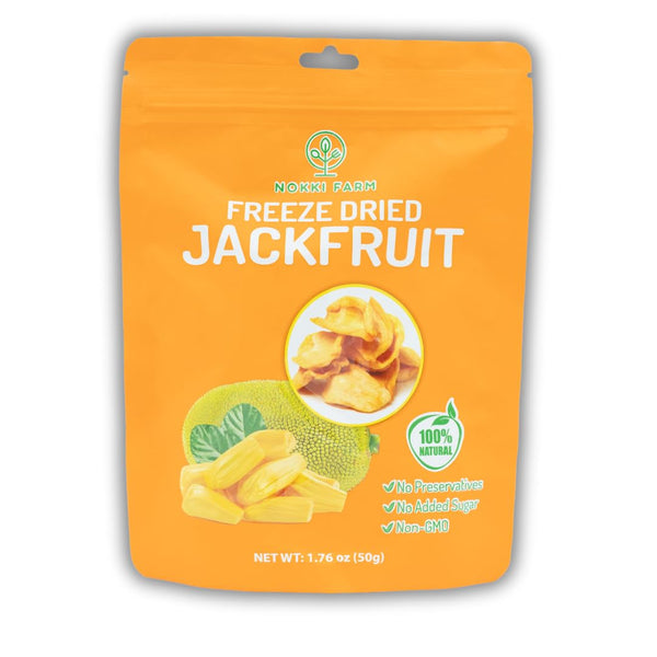 NOKKI FARM Freeze Dried Jackfruit - Healthy & Exotic Tropical Superfood Snacks,