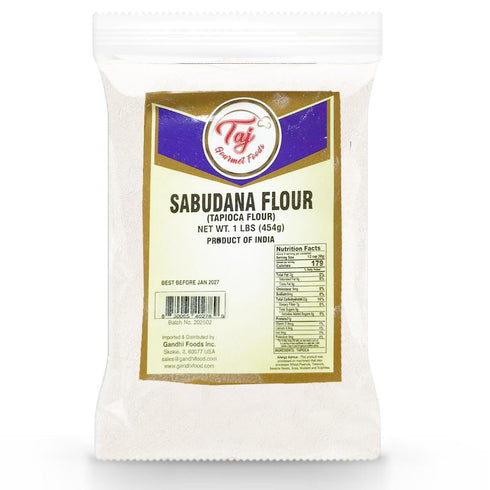 TAJ Gourmet Foods TAJ Tapioca Flour 1lb (16oz) Sabudana Flour | GMO Free