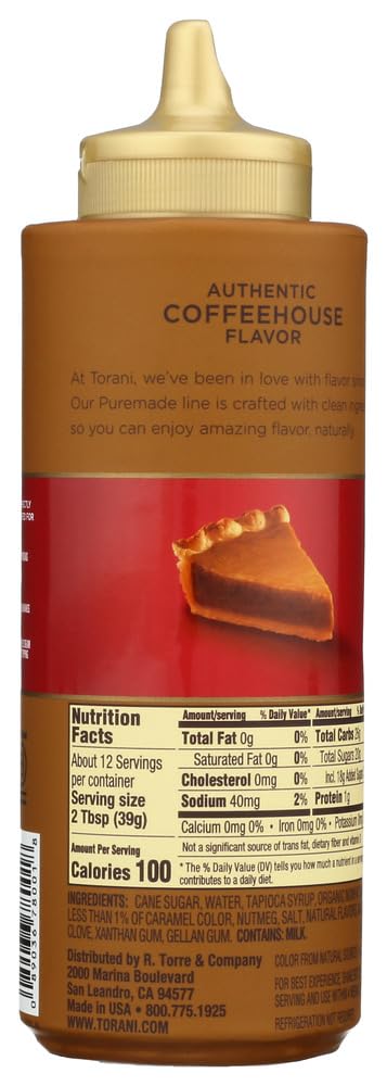 Torani Puremade Sauce, Pumpkin Pie, 16.5 Ounces (Pack of 2)