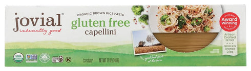 Jovial Whole Grain Brown Rice Capellini Pasta - Whole Grain Pasta, Organic,