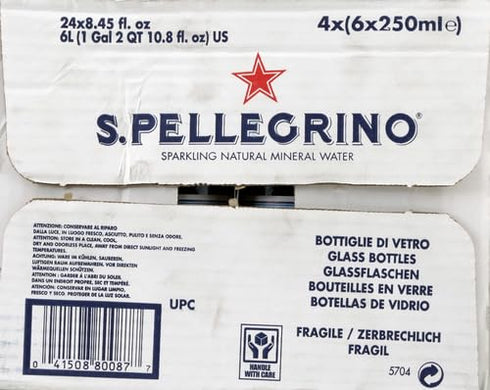 S.Pellegrino 24Pk, 8.45 San Pellegrino Sparkling Mineral Water FZ