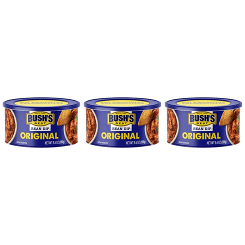 Bush's Best Bean Dip, Original, 9.5 OZ (Pack of 3)