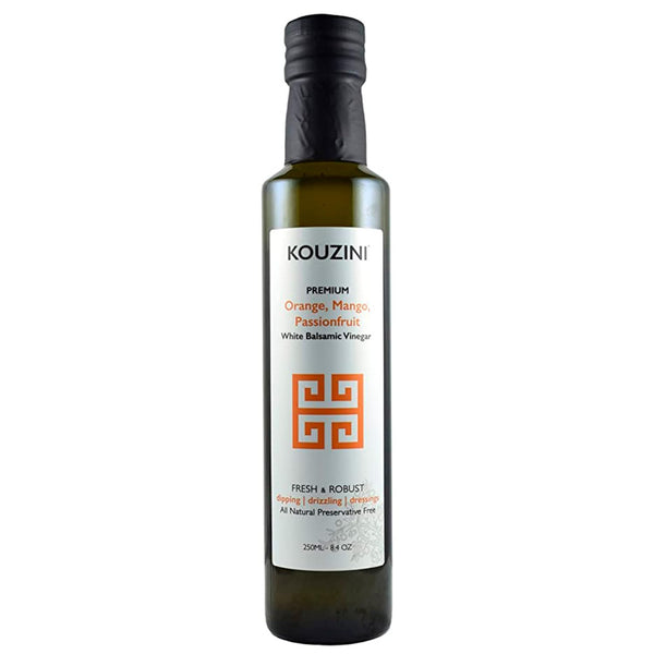 Kouzini Ultra Premium Orange, Mango, Passionfruit White Balsamic Vinegar, Aged Balsamic Vinegars