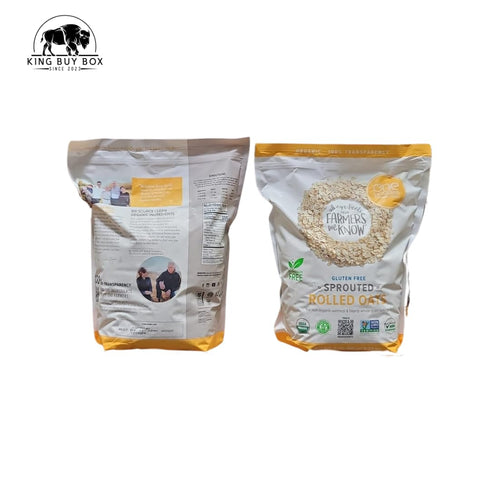 KING BUY BOX 1 5 lbs. PCS Bundle with cup Gluten Free Sprouted Rolled Oats compatible with One Degree