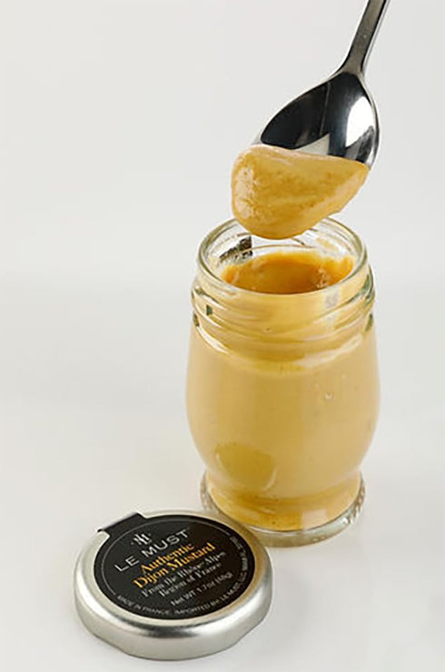 Pack 3 Le Must Organic Mustard Assortment Whole Grain Mustard, Yellow Mustard, Dijon Mustard Mini Jars For Charcuterie