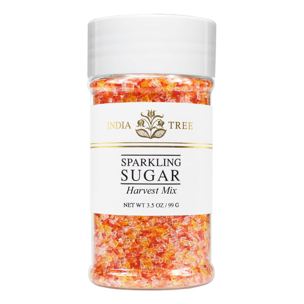 India Tree Harvest Mix Sparkling Sugar, 3.5 oz | Vibrant Fall Blend