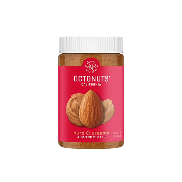 Octonuts Dry Roasted Pure Almond Nut Butter 16oz - Pure Creamy Nut
