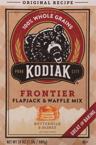 24 Kodiak Cakes All Natural Frontier Pancake, Flapjack and Waffle Mix, Butter Milk and Honey, Ounce