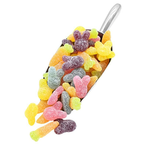 Gummy 1 Candy Retailer Sour Easter Rabbits & Carrots, Fruit Flavored, Sugar Coated, Bunny and Carrot Shapes, Pound