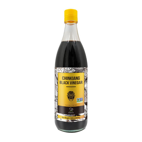 18.6 oz (550ml), Soeos Chinkiang Vinegar, fl Chinese Black , Traditional , Organic , Zhenjiang Xiangcu, Black Rice