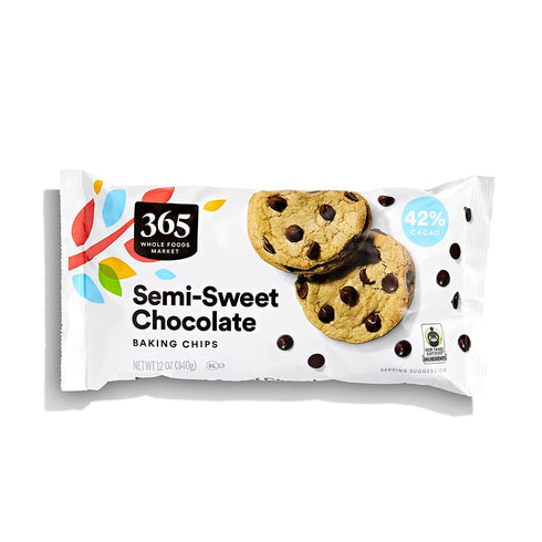 365 by Whole Foods Market , Semi-Sweet Chocolate Baking Chips, 12 Ounce