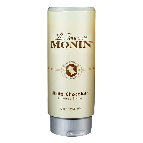 Monin Gourmet White Chocolate Sauce, 12 Ounce, Creamy and Buttery for Desserts