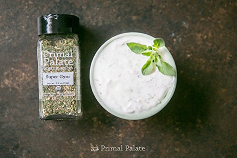 Primal Palate Organic Spices, Super Gyro Seasoning, Certified Organic, 5.1 oz Resealable Bag