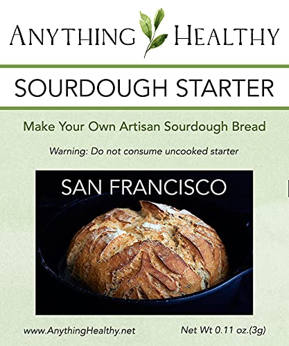 Anything Healthy, LLC San Francisco Sourdough Starter - Dehydrated, Dried Sourdough Starter for Baking Bread-