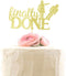 XIUHUBA Glitter Divorce Cake Topper, Finally Done, Gold Glitter, Divorce Party Decor