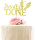 XIUHUBA Glitter Divorce Cake Topper, Finally Done, Gold Glitter, Divorce Party Decor