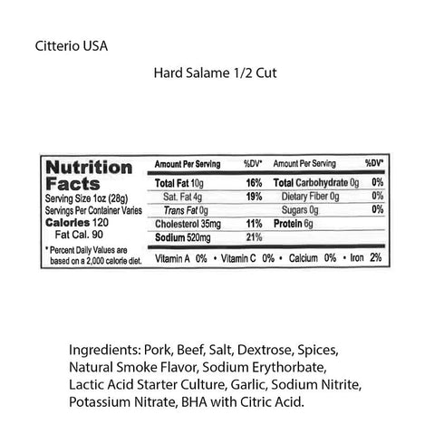 Generic frozen Hard Salame is an aged - dry cured product. It is not heat treated to speed up production , produces
