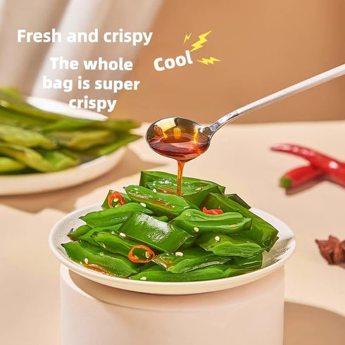 BAHWJCTO 500 Seasoning Seaweed And Kelp Salad, Spicy Ready To Eat, Low-Fat And Low Calorie, Sesame Sea Lettuce, Cool