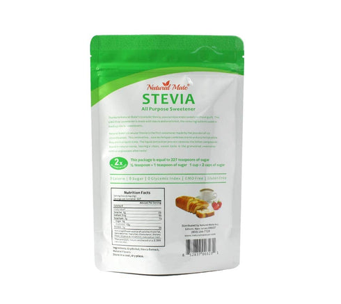 2:1 (1Lb/16OZ, Pack 3) Natural Mate Zero Calorie Sweetener - Organic Stevia Granular Powder Blended with Erythritol