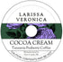 Larissa Veronica Cocoa Cream Tanzania Peaberry Coffee (Single Serve K-Cup Pods) (Gourmet, Naturally Flavored,
