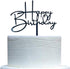 Happy Birthday Cake Topper for Birthday Party Decorations, Black Acrylic
