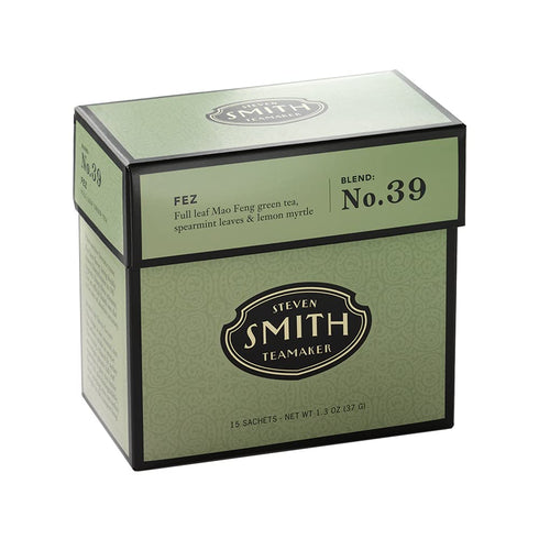Smith Teamaker Fez Blend No. 39, Full Leaf Green Tea, 1.3 Oz, 15 Bags