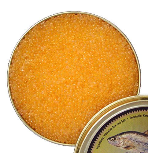 Wild Golden Whitefish Roe (2 oz) Great Lakes Caviar with Bright Golden