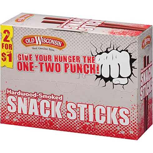 Old Wisconsin Counter Pack 42 Honey Turkey Sausage Snack Sticks, Naturally Smoked, Ready to Eat, High Protein, Low